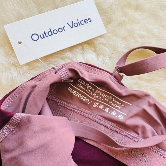 Outdoor Voices SuperForm™ Full Length Bodysuit Deep Taupe/Shiraz/Mocha - Picture 8 of 12